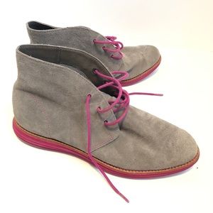 Cole Haan 7.5 LunarGrand Suede Oxford Ankle Boot